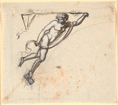 Figura flotante con un dragón en la mano de Nicolai Abildgaard
