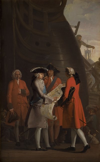 La construcción del muelle de Copenhague durante el reinado de Christian VI de Nicolai Abildgaard