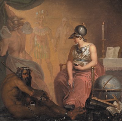 El renacimiento del aprendizaje, la invención de la imprenta y la pólvora y el descubrimiento de América de Nicolai Abildgaard