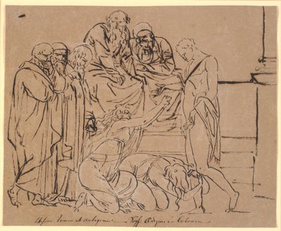 Teseo suplicado por Ismene y Antígona. Después de Sófocles de Nicolai Abildgaard