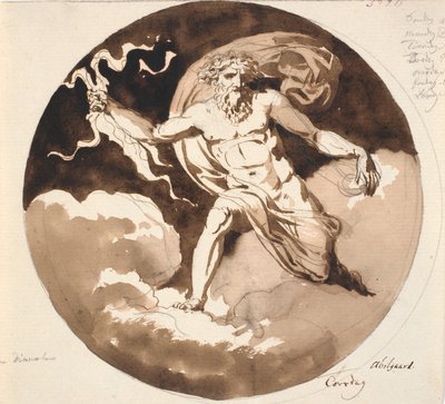 Jueves. Júpiter con el rayo en la mano derecha de Nicolai Abildgaard