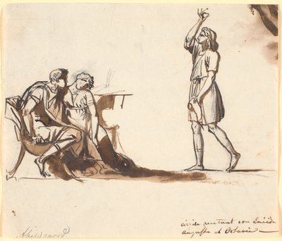 Tres figuras con vestimenta antigua de Nicolai Abildgaard