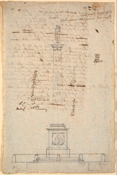 Boceto para el Monumento a la Libertad de Nicolai Abildgaard