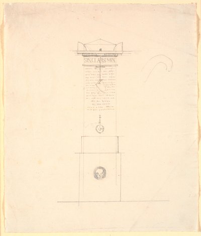 Boceto para un monumento conmemorativo para Sinclar (Sinclair) de Nicolai Abildgaard