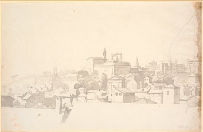 Vista de una ciudad con arquitectura del sur de Nicolai Abildgaard