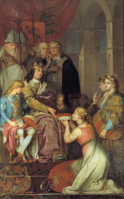 Cristiano I proclamando Holstein un ducado en 1474, 1780 de Nicolai Abraham Abildgaard