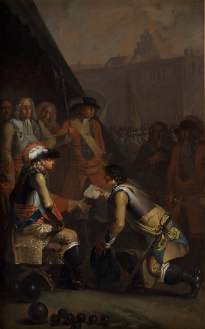 Magnus Stenbock rinde la fortaleza de Tønning a Federico IV en 1714, 1785 de Nicolai Abraham Abildgaard
