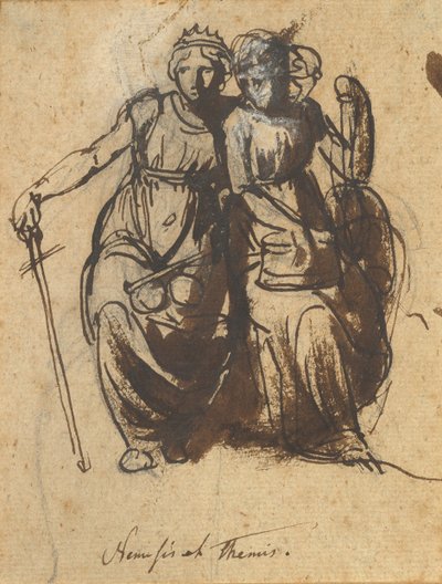 Némesis y Temis, mediados del siglo XVIII-principios del siglo XIX de Nicolai Abraham Abildgaard