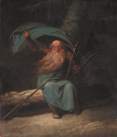 Ossian cantando su canción del cisne, 1780-1782 de Nicolai Abraham Abildgaard