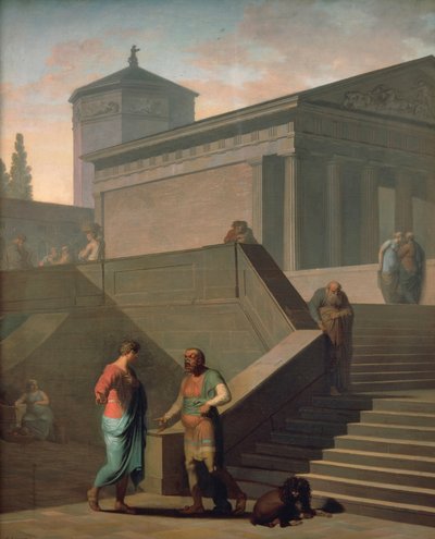 Escena de Andria (inspirada en la obra de Terencio) de Nicolai Abraham Abildgaard