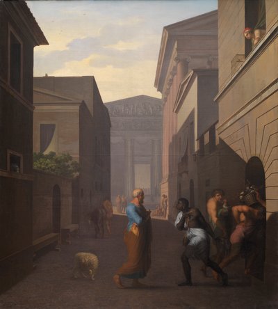 Simo y su antiguo esclavo Sosia, 1803 de Nicolai Abraham Abildgaard