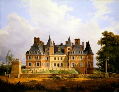 Vista de un castillo francés de Nicolas Alexandre Barbier