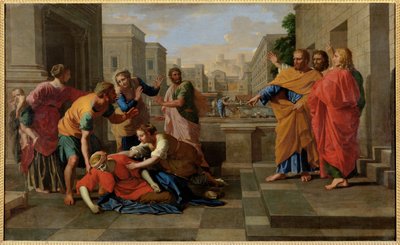 La mort de Saphire - La muerte de Saphire ... de Nicolas (attr.to) Poussin