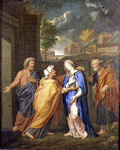 La Virgen, San Juan y Santa Ana de Nicolas (circle of) Poussin