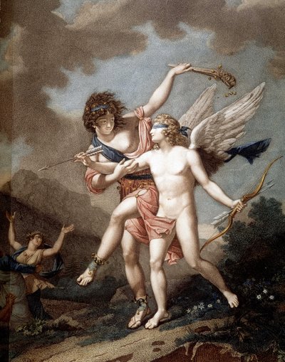 El amor llevado por la locura de Nicolas Andre (after) Monsiau