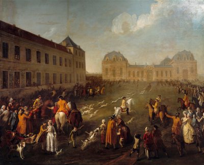 Hallali del ciervo en las Grandes Caballerizas de Chantilly (13 de septiembre de 1776) de Nicolas Anne Dubois