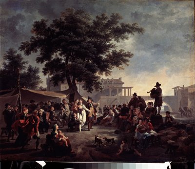 Boda Campestre Rústica. Pintura de Nicolás Antoine Taunay (1755-1830). Óleo sobre tabla, 41 x 56 cm. Arte francés del siglo XVIII. Museo Pushkin de Bellas Artes, Moscú. de Nicolas Antoine Taunay