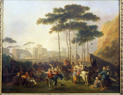 Baile del pueblo Pintura de Nicolas Taunay (1755-1830) Siglo XIX Reims, Museo de Bellas Artes de Nicolas Antoine Taunay