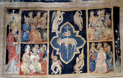 Cortina de la Revelación (1373-1383), n. 7: los ancianos dan gloria a un cordero, símbolo de Cristo. Tapiz de Nicolas Bataille (1330-1405) de Nicolas Bataille