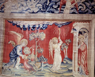 Cortina de la Revelación (1373-1383), n. 30: los muertos en el suelo. Tapiz de Nicolas Bataille (1330-1405) de Nicolas Bataille