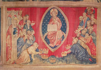 Los veinticuatro ancianos se postran ante Dios, del Tapiz del Apocalipsis de Angers, 1373-87 de Nicolas Bataille