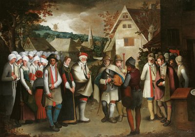 Una procesión de bodas por una ciudad de Nicolas Baullery