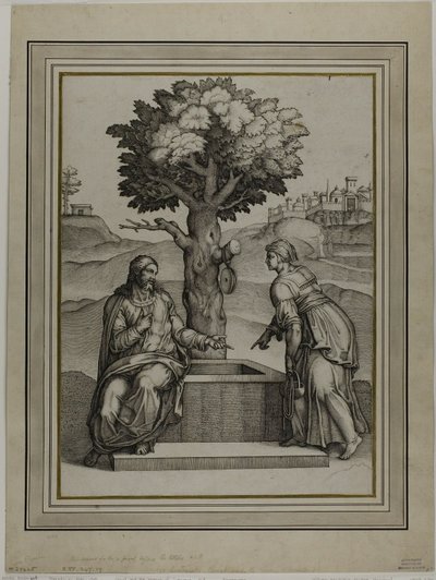 Cristo y la mujer de Samaria de Nicolas Beatrizet