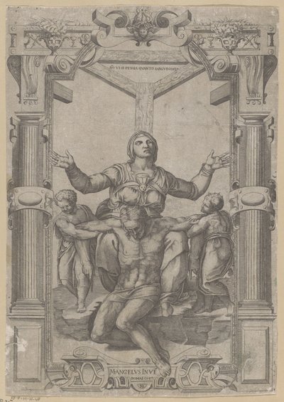 María al pie de la cruz de Nicolas Beatrizet