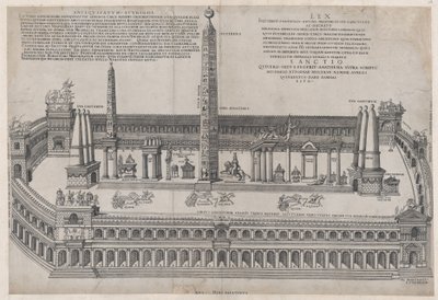Speculum Romanae Magnificentiae: Circo Máximo, 1553 de Nicolas Beatrizet