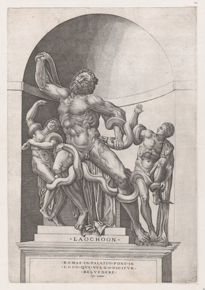 Speculum Romanae Magnificentiae: Laocoonte, siglo XVI de Nicolas Beatrizet