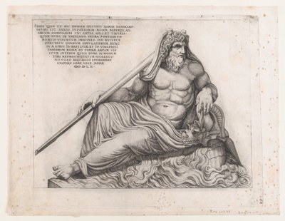 Speculum Romanae Magnificentiae: El Dios del Océano, 1560 de Nicolas Beatrizet