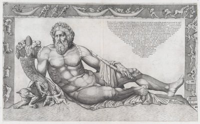 Speculum Romanae Magnificentiae: El Tíber, mediados del siglo XVI de Nicolas Beatrizet