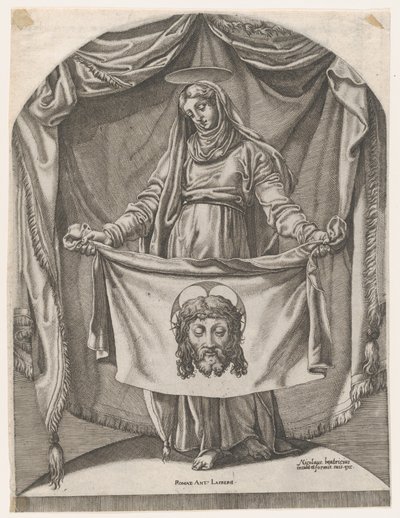Santa Verónica con el sudario, después de Miguel Ángel de Nicolas Beatrizet