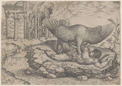 Tityus y el buitre de Nicolas Beatrizet