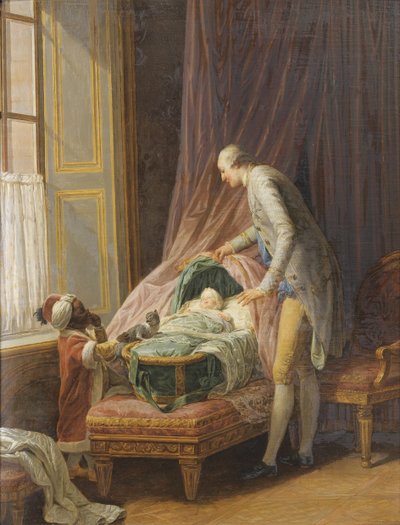 Luis Felipe José de Orleans 1747-1793, en la Cuna, 1774 de Nicolas Bernard Lepicie