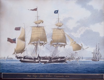 Los Tres Maestros George frente al puerto de La Valetta, Malta de Nicolas Cammillieri of Malta