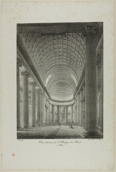 Vista interior de St. Philippe du Roule, París de Nicolas Chapuy
