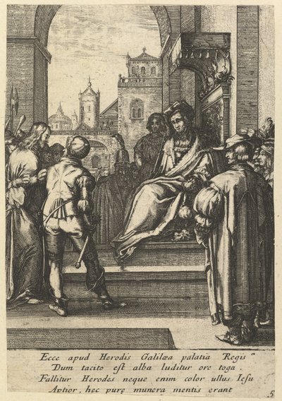 Cristo ante Pilato, de La Pasión de Cristo, mediados del siglo XVII de Nicolas Cochin