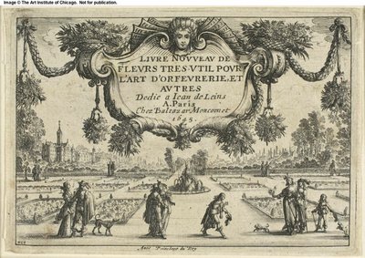 Página de título, de Livre Nouveau de Fleurs... de Nicolas Cochin