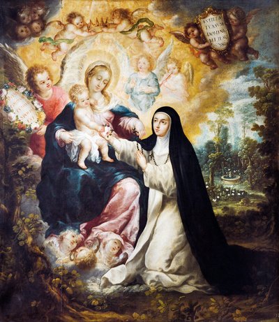 Matrimonio místico de Santa Rosa de Lima de Nicolás Correa