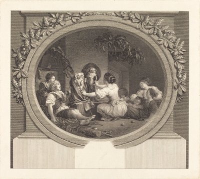 La educación lo es todo de Nicolas Delaunay after Jean Honoré Fragonard