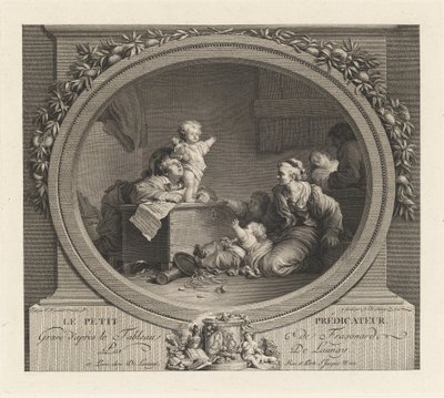 El Pequeño Predicador de Nicolas Delaunay after Jean Honoré Fragonard