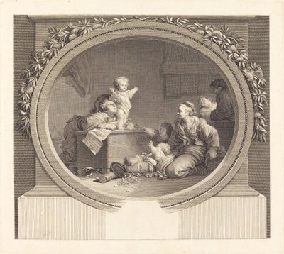 Le Petit prédicateur de Nicolas Delaunay after Jean Honoré Fragonard