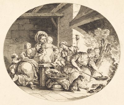 Les Baignets de Nicolas Delaunay after Jean Honoré Fragonard