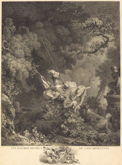 Los azares felices del columpio de Nicolas Delaunay after Jean Honoré Fragonard