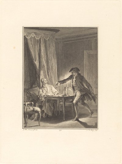 ¡Ah! Joven hombre a tu benefactor de Nicolas Delaunay after Jean Michel Moreau