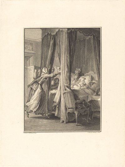 Muerte de Julie de Nicolas Delaunay after Jean Michel Moreau