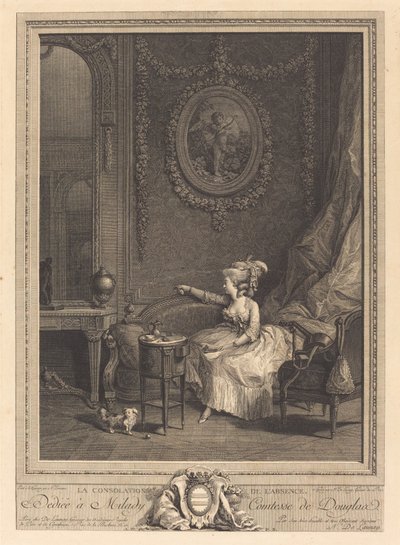 La consolación de la ausencia de Nicolas Delaunay after Nicolas Lavreince