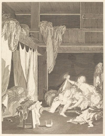 La Sentinelle en defecto de Nicolas Delaunay after Pierre Antoine Baudouin