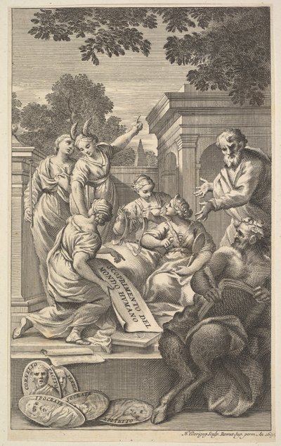 Composición alegórica celebrando las Humanidades, 1695 de Nicolas Dorigny